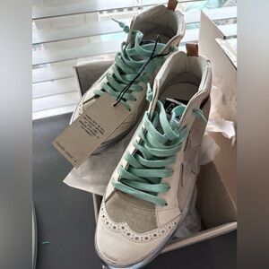 New with Tags, Box & Bag. Golden Goose Midstars in Light Silver Size 38/7